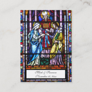 Catholic Wedding Stained Glass Holy Card
