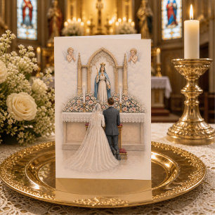 Catholic Wedding Thank You Floral Our Lady Altar