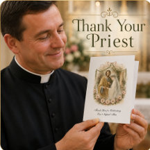 Catholic Wedding Thank You for Priest Appreciation