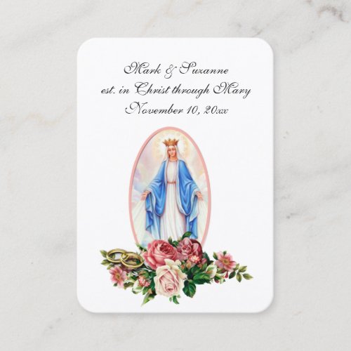 Catholic Wedding Virgin Mary Religious Holy Card