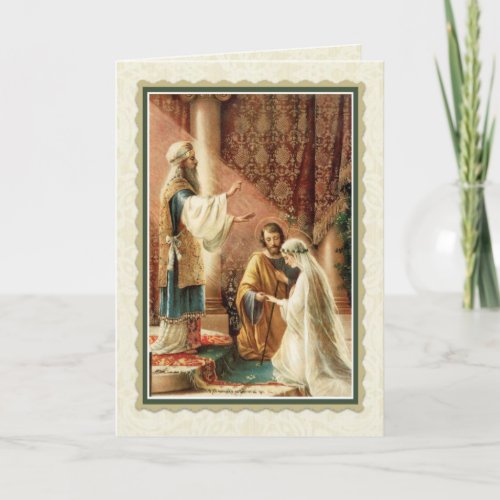 Catholic Wedding Virgin Mary St Joseph Card