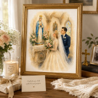 Catholic Wedding visiting Marian Altar