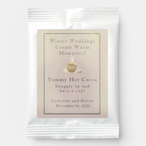 Catholic Winter Wedding Favor Hot Chocolate Drink Mix