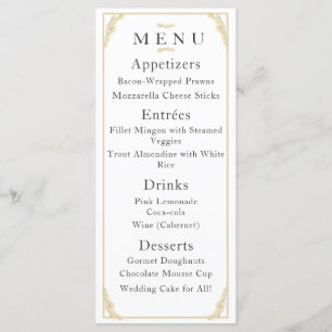 Catholic Winter Wedding Menu
