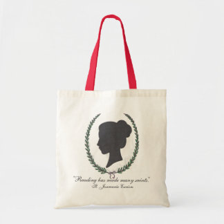 Catholic Women's Study logo tote with quote Bag