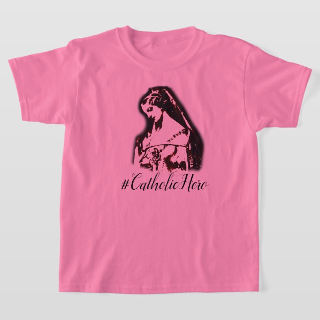 #CatholicHero Isabella Tee (Girls) (Laydown)