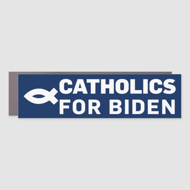 Catholics for Biden 2024 Bumper Car Magnet (Front)