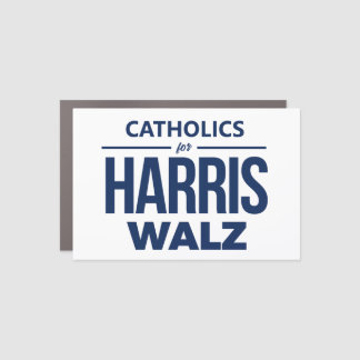 Catholics for Harris Walz Car Magnet