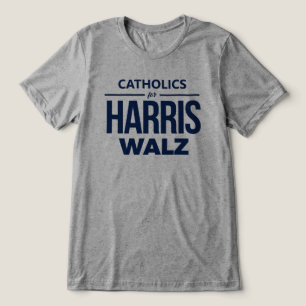 Catholics for Harris Walz Tri-Blend Shirt