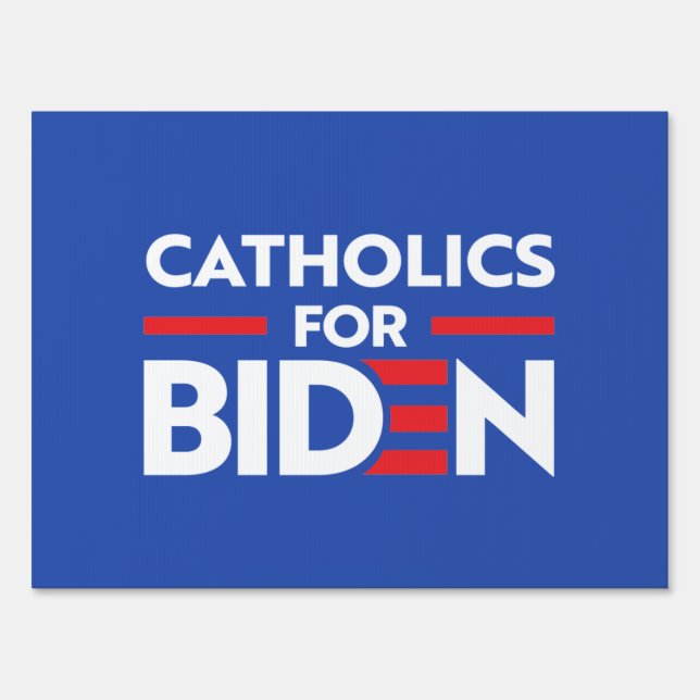 CATHOLICS FOR JOE BIDEN SIGN (Front)