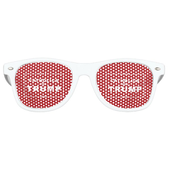 CATHOLICS FOR TRUMP 2020 RETRO SUNGLASSES (Front)