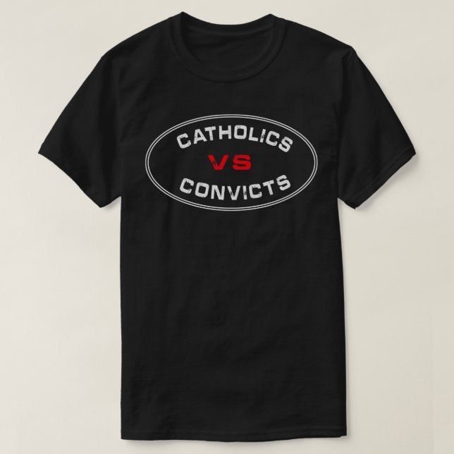 Catholics Vs Convicts Retro 1988  Game T-Shirt (Design Front)
