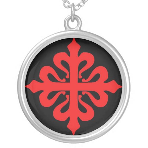 Catholicum Encolpium de Militia Calatravae Silver Plated Necklace
