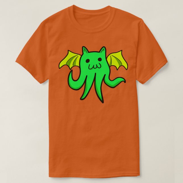 Cathulu Cute Kawaii Cthulhu Cat T-Shirt (Design Front)