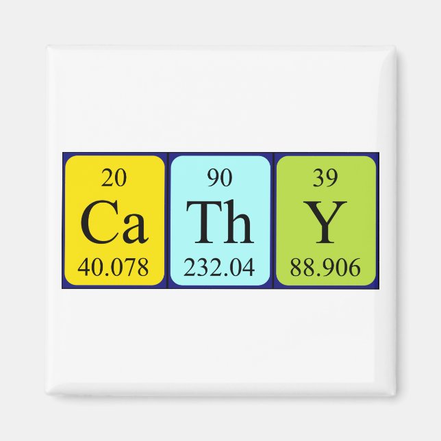 Cathy periodic table name magnet (Front)