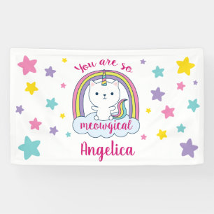 Caticorn Banner White