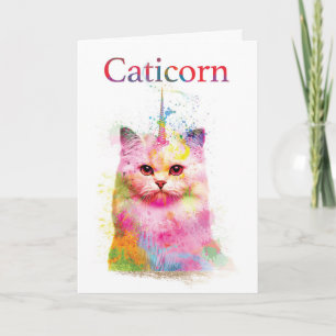 Caticorn Birthday Card