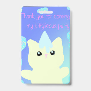 Caticorn  Birthday Favor Bags Badge
