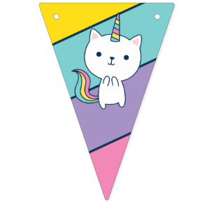 Caticorn   Bunting Flags   Birthday Decoration