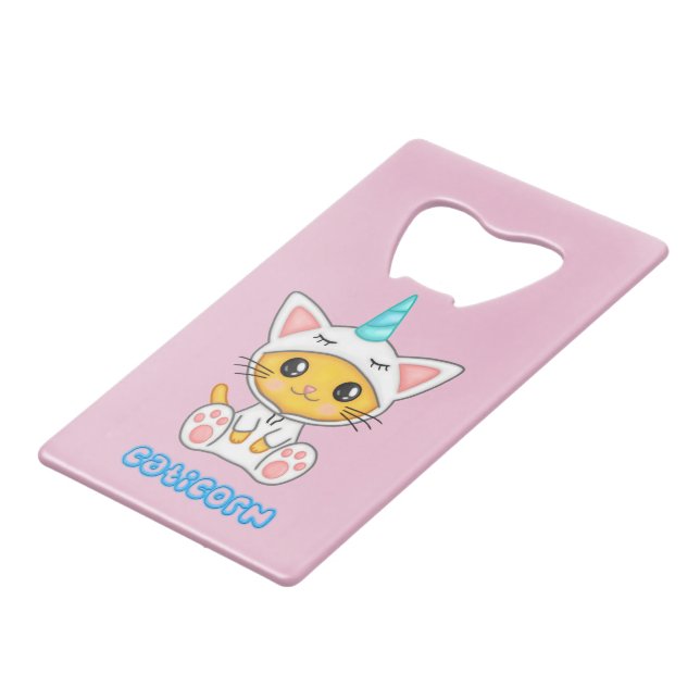 Caticorn Credit Card Bottle Opener (Front Angled)