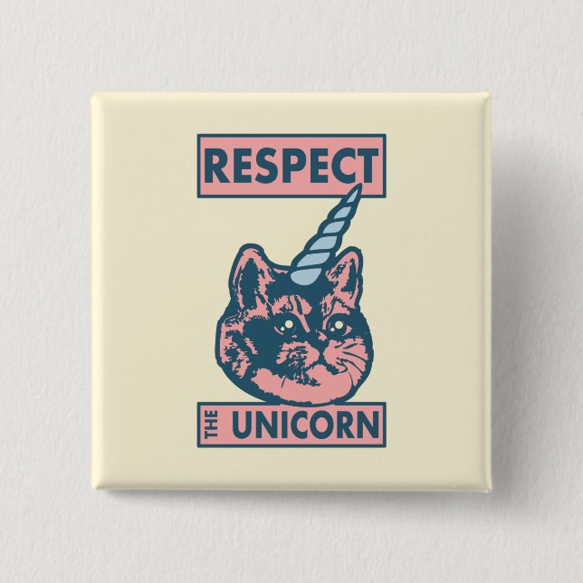Caticorn Cute Heavy Breathing Button (Front)