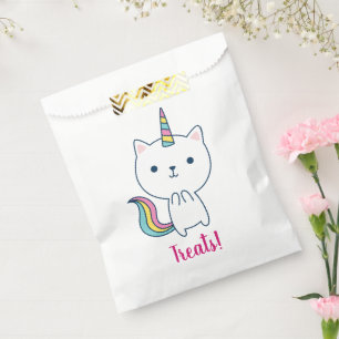 Caticorn Favor Bag White