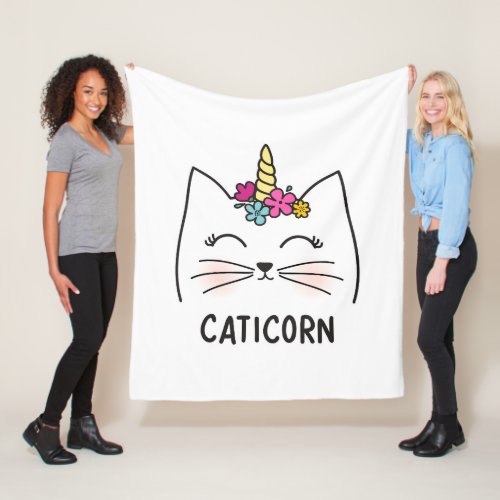 Caticorn Fleece Blanket