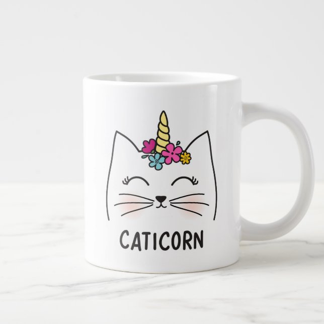 Caticorn Giant Coffee Mug (Right)