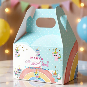 Caticorn Meow-Gical Birthday Favor Boxes