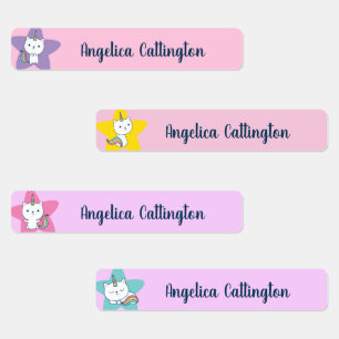 Caticorn Name Only Iron On Kids' Labels