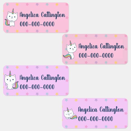 Caticorn  Name  Phone   Kids Labels