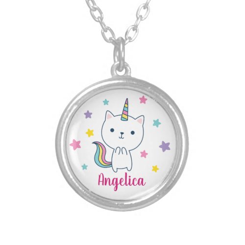 Caticorn  Necklace  Kitten with Stars