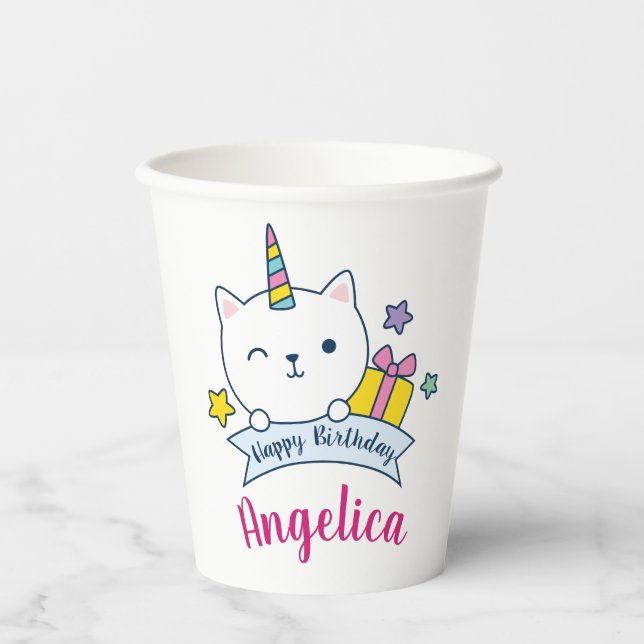 Caticorn | Paper Cups (Front)