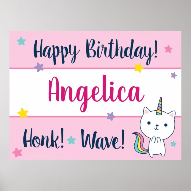 Caticorn | Poster | Birthday Party Theme (Front)
