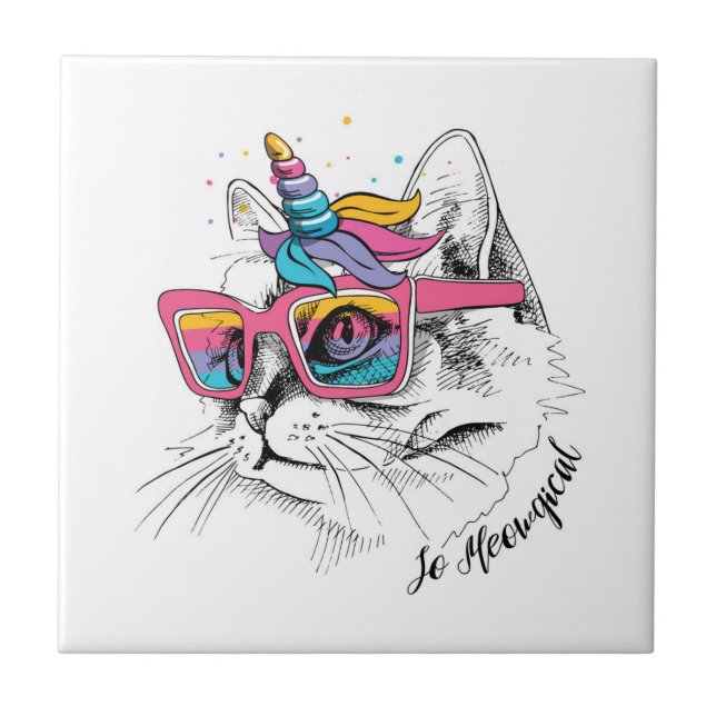 Caticorn | So Meowgical Ceramic Tile (Front)