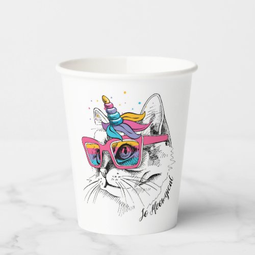 Caticorn  So Meowgical Paper Cups