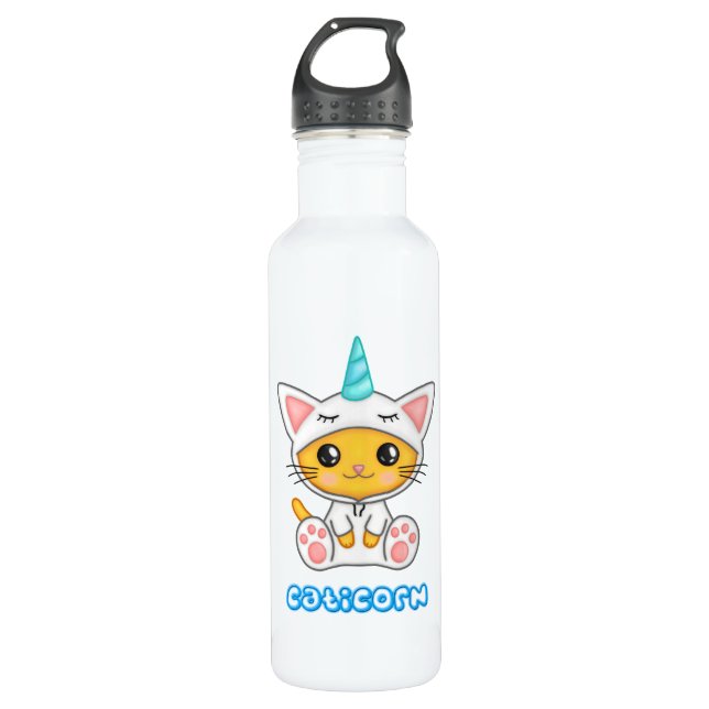 Caticorn Stainless Steel Water Bottle (Front)