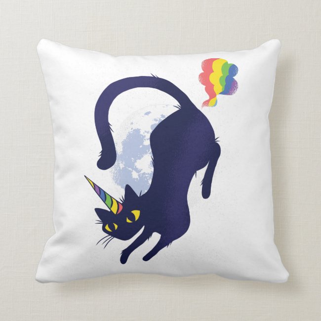 Caticorn Throw Pillow