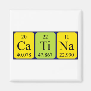 Catina periodic table name magnet