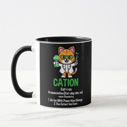 Cation Cute Science Cat Pawsitive Element Mug