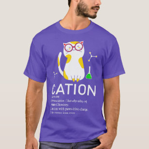 Cation Funny Cat Lover Chemist Science Teacher Gif T-Shirt