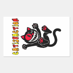 catisfaction rectangular sticker