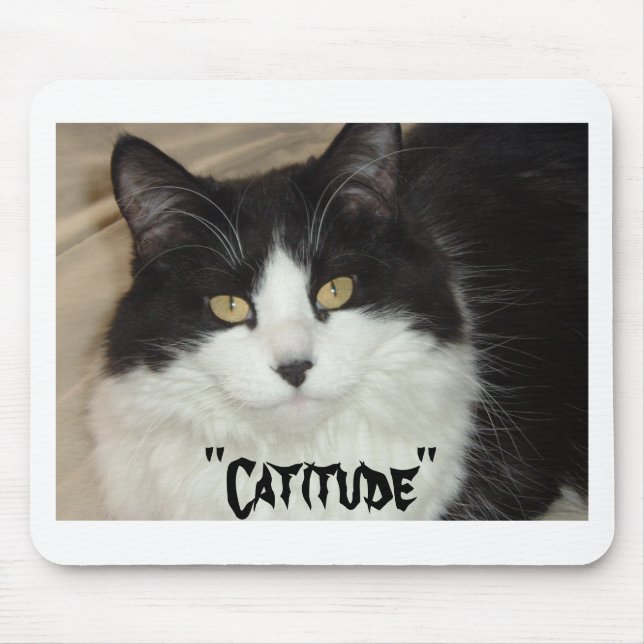 Catitude Cat with an Attitude Mouse Pad (Front)