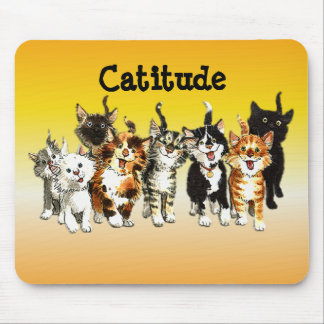 Catitude Cute Kitty Cats Mouse Pad