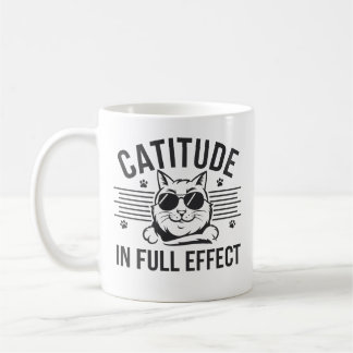 catitude in full effect pet lovers gift coffee mug