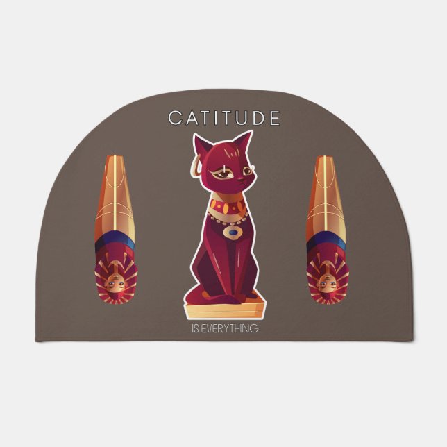 CATITUDE is everything Doormat (Front)