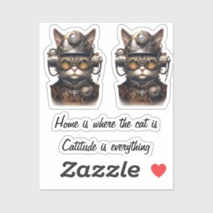 Catitude is everything sticker
