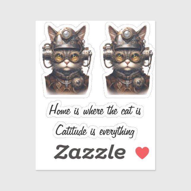 Catitude is everything sticker (Sheet)