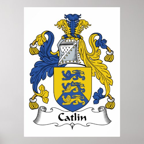 Catlin Family Crest Poster