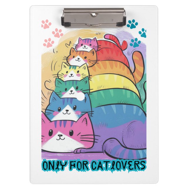Catlovers Stack of Cats Clipboard (Front)